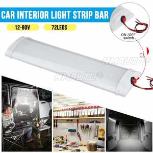 1/2/4 Piezas Tira de Luz LED para Interior de Coche, Lámpara de Barra con Interruptor ON/OFF para Camioneta, Camión, Autocaravana, Caravana, Barco, Cocina - Product Image 1