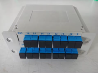 Splitter Fiber Optik PLC Tipe Plug-In FTTH SC APC SC UPC 1x8 LGX Box 1:8 untuk Jaringan WiFi IP 4G 3G TCP, Penggunaan Luar Ruangan, 1310nm 1550nm