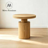 Table d'appoint ronde moderne en bois, table de chevet cylindrique, table d'appoint de canapé pour salon, appartement, hôtel, mobilier de maison
