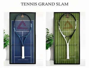 Soporte <span class=keywords><strong>de</strong></span> Pared para Raqueta <span class=keywords><strong>de</strong></span> <span class=keywords><strong>Tenis</strong></span> <span class=keywords><strong>de</strong></span> Madera y Metal Vintage, Decoración Deportiva para Sala <span class=keywords><strong>de</strong></span> Estar, Colección Grand Slam - Product Image 2
