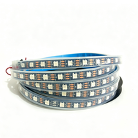 Tira de Luces LED Inteligente WS2812B 5V RGB Programable, Control Remoto/Wi-Fi, Ra90, Regulable, 30/60/144 Píxeles, IP20, para Paisajismo