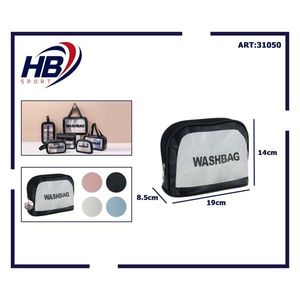 กระเป๋าใส่อุปกรณ์อาบน้ำกันน้ำทรงครึ่งวงกลมขนาด 20x8.5x14 ซม. - Product Image 1