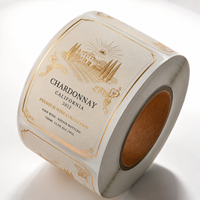 Étiquettes personnalisées pour bouteilles de vin rouge et de whisky, autocollants adhésifs, logo, vinyle imperméable, dorure à chaud, impression UV en relief, emballage