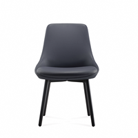 Vente directe usine – Nouvelle chaise de salle à manger moderne en PU, pivotante, empilable, écologique, avec pieds en métal et revêtement personnalisé pour restaurant