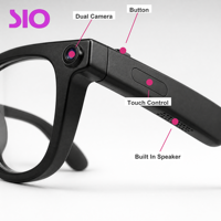 Gafas con Cámara de 13MP, 32GB de Memoria, Control Táctil, Función de Comunicación, Grabación Inteligente, Recargables, para Viajes
