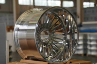 Jantes en alliage d'aluminium forgées sur mesure, finition chromée, avec configurations de boulons 6x5.5, 5x5.5, 6x135, 8x180, 8x180, 8x6.5 pour Ford, Chevy Silverado