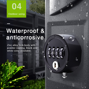 Mk718 Vòng Hình Dạng 4 Quay Số Keyless Mã Số Tủ Khóa 4 Chữ Số Có thể Đặt lại Vòng Ổ Khóa 4 Quay Số Cơ Khí Kết Hợp Khóa - Product Image 4