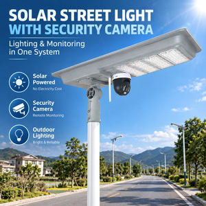 Solar Street <b>Light</b> With 4G WiFi PTZ <b>Camera</b> Integrated <b>Security</b> System Remote Monitoring - Product Image 3