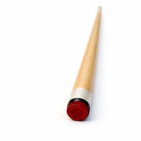 Queue de billard classique en érable 1/2, 58 pouces, pointe en cuir de 12,5 mm, joint en laiton, collier en acier inoxydable, finition laquée au four CG