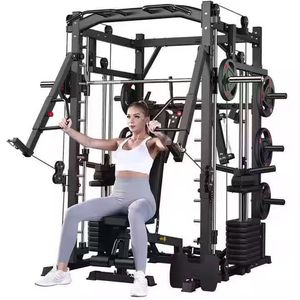 Machine Smith Commerciale Complète et Fonctionnelle Dinuo Steel Gym pour Exercices des Bras et <span class=keywords><strong>Musculation</strong></span> Unisexe - Product Image 4