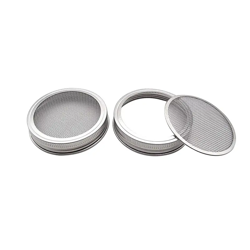 70mm 86 mm SS304 20 Mesh 304 Stainless Steel Sprouting Jar Lids
