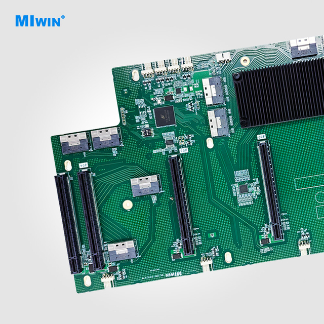 Miwin OEM 6 Slots PCIe 4.0 X16 Switch GPU Expansion Board 8654 X8 ODM 6 Slots PCIE 4.0 Switch GPU Backplane with Broadcom Chip