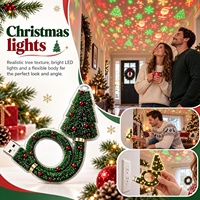 Nouveau projecteur de Noël mécanique en PVC tendance avec lumière de projection alimentée par USB, cadeaux de Noël, décoration de la maison