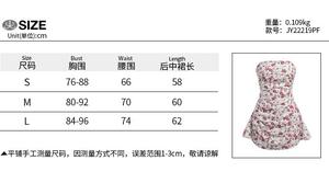 XS-L donna ragazza speziata floreale abito francese moda reggiseno aperto retro piccolo abito eco-friendly stampa digitale - Product Image 3