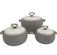 Exquisita Caja de Regalo con Olla Térmica de 1L, 2L y 3.5L, Juego de Ollas Aisladas con Diseño Geométrico Creativo