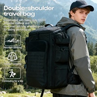 Sac à dos tactique 50L, sac à dos MOLLE de grande capacité, sac de randonnée multi-poches avec compartiment pour ordinateur portable pour le camping en plein air et les voyages