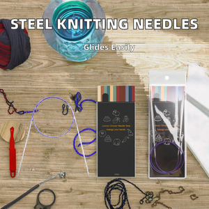 Agujas de Tejer de Acero Inoxidable para el Hogar, Agujas Circulares de Doble Punta para Tejer Bufandas y Gorros, Herramientas de Tejer - Product Image 2