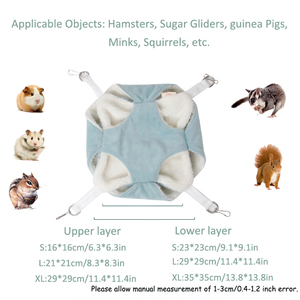 Columpio de terciopelo multicapa de nuevo diseño, nido colgante, casa para roedores de conejillo de indias y hámster con patrón sólido, suministros para mascotas - Product Image 2