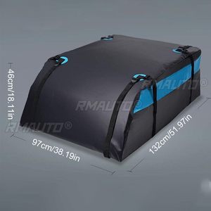 Sac de toit universel pour voiture, grand format, imperméable, protégé contre les UV, 132x97x46cm, pour transporter des bagages, des marchandises, des voyages, pour les véhicules SUV - Product Image 5