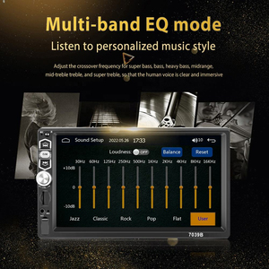 Podofo 7'' Single Din Car Stereo with Carplay Android Auto 1 Din Car Radio Car MP5 Player BT FM EQ Aux In+ <b>Mic</b> - Product Image 4