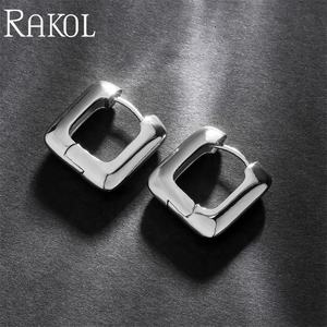 Rakol ต่างหูสตรีทำจากสแตนเลสสตีลห่วงกลมหนาชุบทอง CC hie EP5575 - Product Image 6