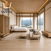 Modernes Hotel-Schlafzimmer-Möbelset Maßgefertigtes Bett Kleiderschrank TV-Schrank Gepäckablage und Sofa für Gastgewerbe-Projekte