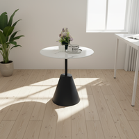 Commandes en gros de meubles : Table basse noire au design moderne avec rangement latéral doré, personnalisable, mobile, décorative, livraison rapide