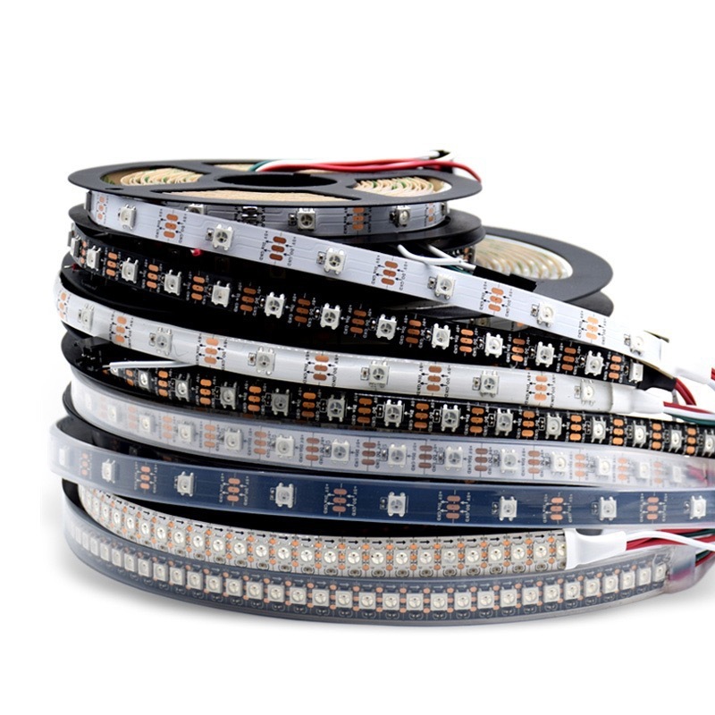 Addressable WS2812 WS2812b 5050 Led Strip 5V RGB 30LED/M 60LED/M 144LED/M Waterproof IP30 IP65 IP67 Tira Led 2812 2812b