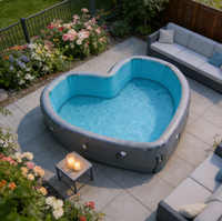 Maßgefertigter Drop-Stitch PVC Aufblasbarer Spa-Pool - Umweltfreundlicher Tragbarer Hitzebeständiger Wasserdichter Langlebiger Familien- und Kinderpool