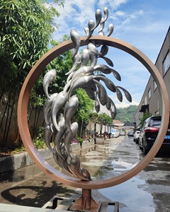 Hiện Đại Vườn Ngoài Trời Hiển Thị Cá Nghệ Thuật Tượng Cá <span class=keywords><strong>Koi</strong></span> Cá Chép Kim Loại Thủ Công Nhà Trang Trí Sân Thép Không Gỉ Động Vật Điêu Khắc - Product Image 2