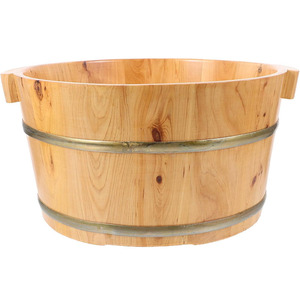 <span class=keywords><strong>Bois</strong></span> pédicure <span class=keywords><strong>bassin</strong></span> de massage bain de pieds spa bol tremper baignoire seau barils pour sauna à la maison - Product Image 1