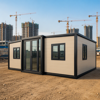 Maison conteneur pliable Jiezhu à double aile extensible, épaissie et respirante, avec design graphique, pour dortoir et usage résidentiel