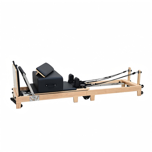 Equipo de Entrenamiento de Yoga Adecuado para el Hogar y Estudios de Pilates, Reformer de Pilates Plegable de Madera Profesional - Product Image 1