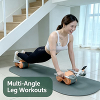 Rouleau d'exercice à rebond automatique, conception stable, outil de fitness à domicile pour hommes et femmes adultes, entraînement abdominal et de la taille