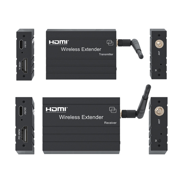 HDTV 5g Wireless Extender 150m Metal Transmitter and Receiver for Screen Projection for Computer Screen Mirroring Audio Video