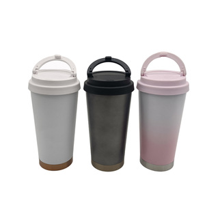Gobelet isotherme en acier inoxydable 16 oz à double paroi, tasse de voyage avec couvercle pour usage extérieur et cadeau - Product Image 1