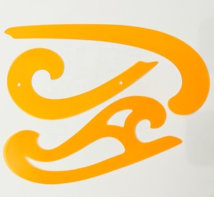 <span class=keywords><strong>Regla</strong></span> de Costura de Venta Directa de Fábrica, Flexible, Transparente, Naranja, Juego de 3 Piezas, Kit de Curvas Francesas - Product Image 2