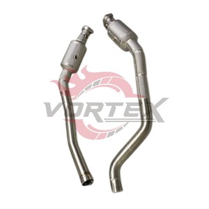 ท่อแคทดาวน์ไพพ์แบบไหลสูง Vortex 304 สำหรับ Mercedes-Benz GL63 GLS63 ML63 GL550 GLS550 ML550 ปี 2012–2019 พร้อมแผ่นกันความร้อน - Product Image 2