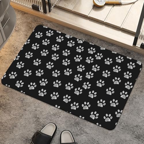 White Doodle Paw Prints