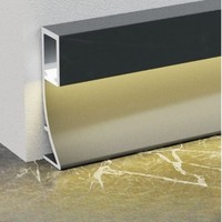Bande LED encastrée en aluminium pour plinthe |   Moulure de plinthe latérale pour salon
