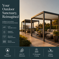 Aluminium pergola, gemotoriseerde pergola, aluminium buitenpergola, bioklimatische pergola, tuinhuisjes, gazebo