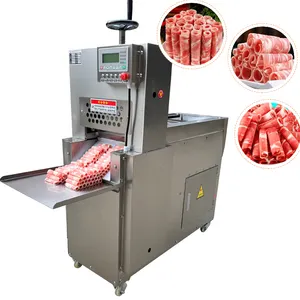 "Automatic Frozen Meat Slicing Machine Meat Slicer For Sausage Bacon Beef Mutton Cutting High-Speed Food Processing Equipment