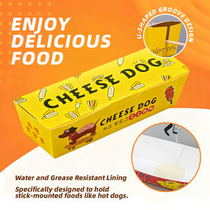 Disposable Paper <strong>Hot</strong> <strong>Dog</strong> <strong>Boxes</strong> White Cardboard Food Containers for Sausages, Cheese <strong>Hot</strong> <strong>Dog</strong> Sticks - Product Image 5
