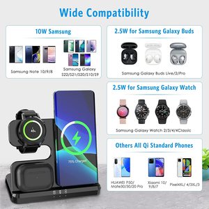 2025 New Arrivals Electronics Fast Charging Power Station for Samsung Watch 3 in 1 Wireless Charger Stand for <b>Iphone</b> Samsung - Product Image 2