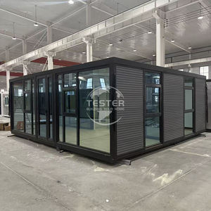 뜨거운 판매 모바일 20ft 컨테이너 프레임 완전 장착 확장 컨테이너 하우스 라이프 스타일 더블 윙 나비 박스 하우스 - Product Image 2