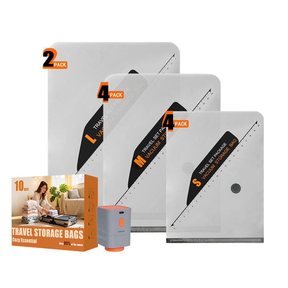 10-piece set: 4S 4M 2L+500pump  (Box packaging)