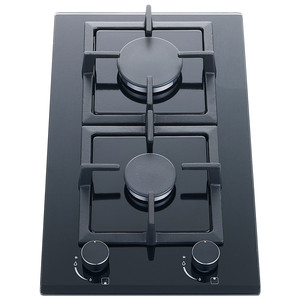 Table de cuisson à <span class=keywords><strong>gaz</strong></span> intégrée <span class=keywords><strong>Domino</strong></span> à deux brûleurs de 30cm avec support en fonte épaisse et FFD - Product Image 1
