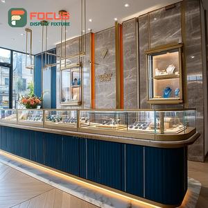 Exhibidor de Joyería Minimalista para Interiores de Tiendas, Mostrador de Exhibición con Marco Metálico para Tiendas de Marca - Product Image 3