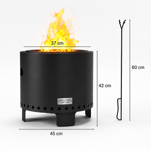 Brasero de Leña para Exteriores de 27 Pulgadas, sin Humo, con Acero con Recubrimiento en Polvo, Sistema de Combustión Secundaria, OEM ODM - Product Image 2