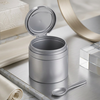Pot de crème cosmétique en PP de 100 ml, réutilisable, avec couvercle à rabat et cuillère, emballage hermétique